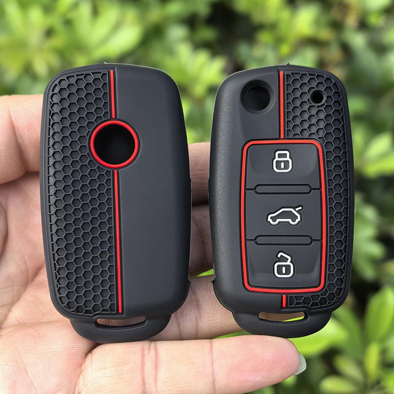 Silicone Car Key Case Cover Shell For VW Volkswagen Amarok Polo Golf 4 5 6 MK4 Bora Jetta Altea Alhambra Passat B5 B6 B7