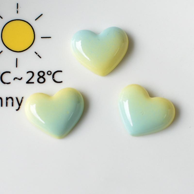 10 Pcs New Cartoon Sweet Gradient Color Love Pentagram Peach Heart Resin Scrapbook Diy Decorative Jewelry Accessories A83