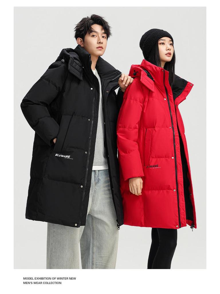 2025 Winter Mittellange Trendige Daunenjacke für Paare - 90% Verdickte Daunen für Damen & Herren