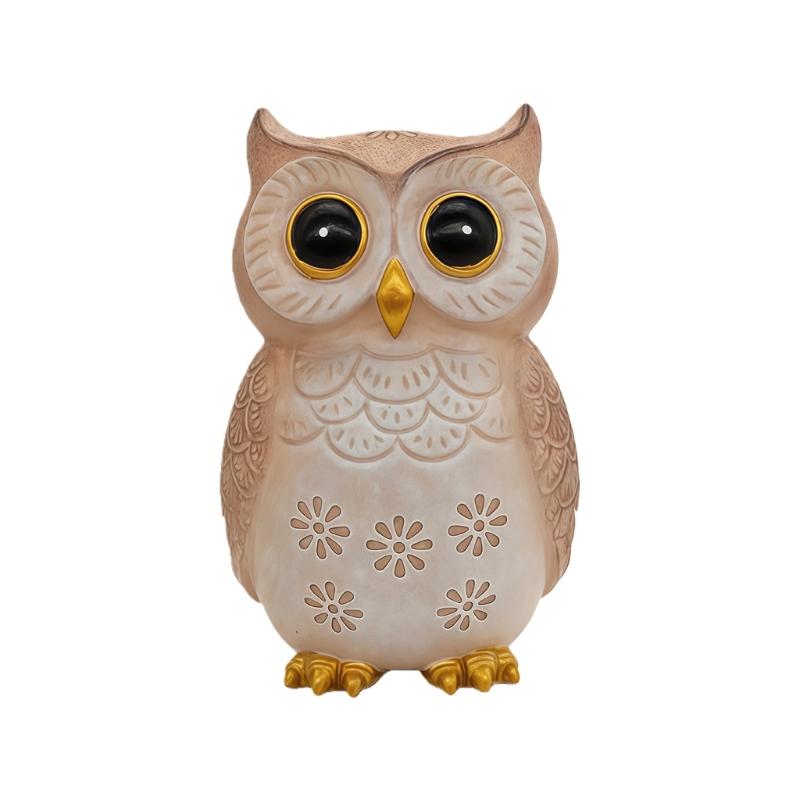 

Owl Statue Home Decors Accents Small Animal Sculptures Lovely Owl Figurines for Bedroom Home Gift for Birds Lover