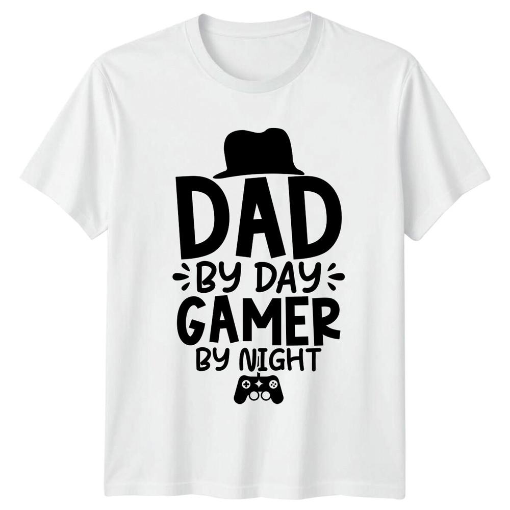 Dad By Day Gamer By Night Unisexs TShirt Gaming Dad Tee S
