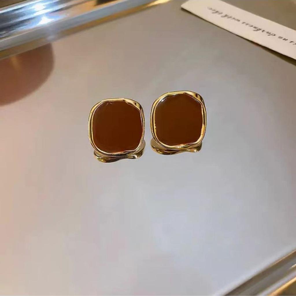 Retro Square Drip Earrings, Women's Stud Earrings, Designer Earrings