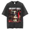 Vintage Washed Silent Hill F Game Fans 2025 Graphic T Shirt Men Women Aesthetic Fashion Gothic Short Sleeve T-shirts Streetwear