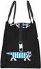 Lisa Larson Insulated Lunch Bag with Bento Cooler Bag with Soft Cooler Bag Clasp, Black, Box, Insulated, Zipper, Compact, Bag, Tote/Eco