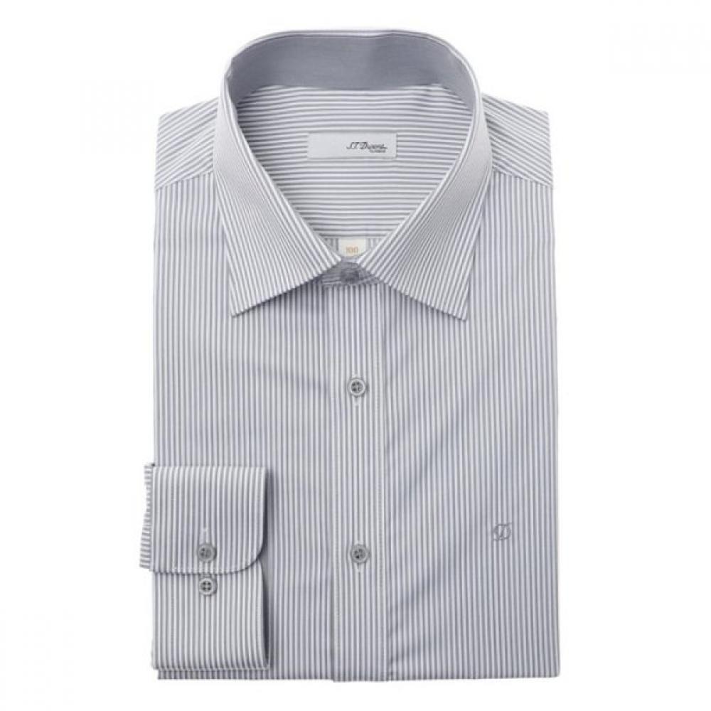 S.t. Dupont Comfortable Stretch London Stripe Long Sleeve Regular Fit Shirt Se6s 95
