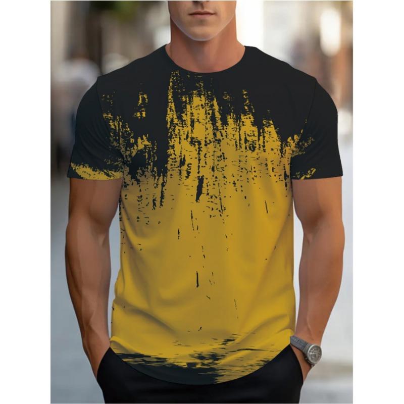 Men s Yellow and Black Gradient T-Shirt S