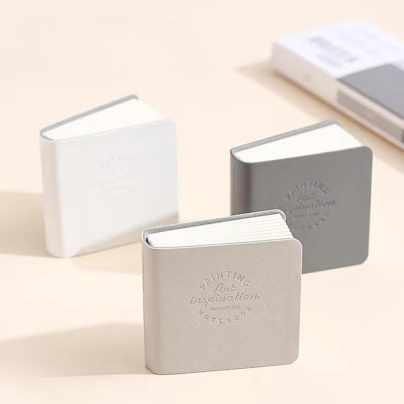 3Pcs/SET 50x50mm Pocket Drawing Book Blanks Water Color Thick Paper Mini Sketchbook  48sheets Marker Painting Paper Supplies