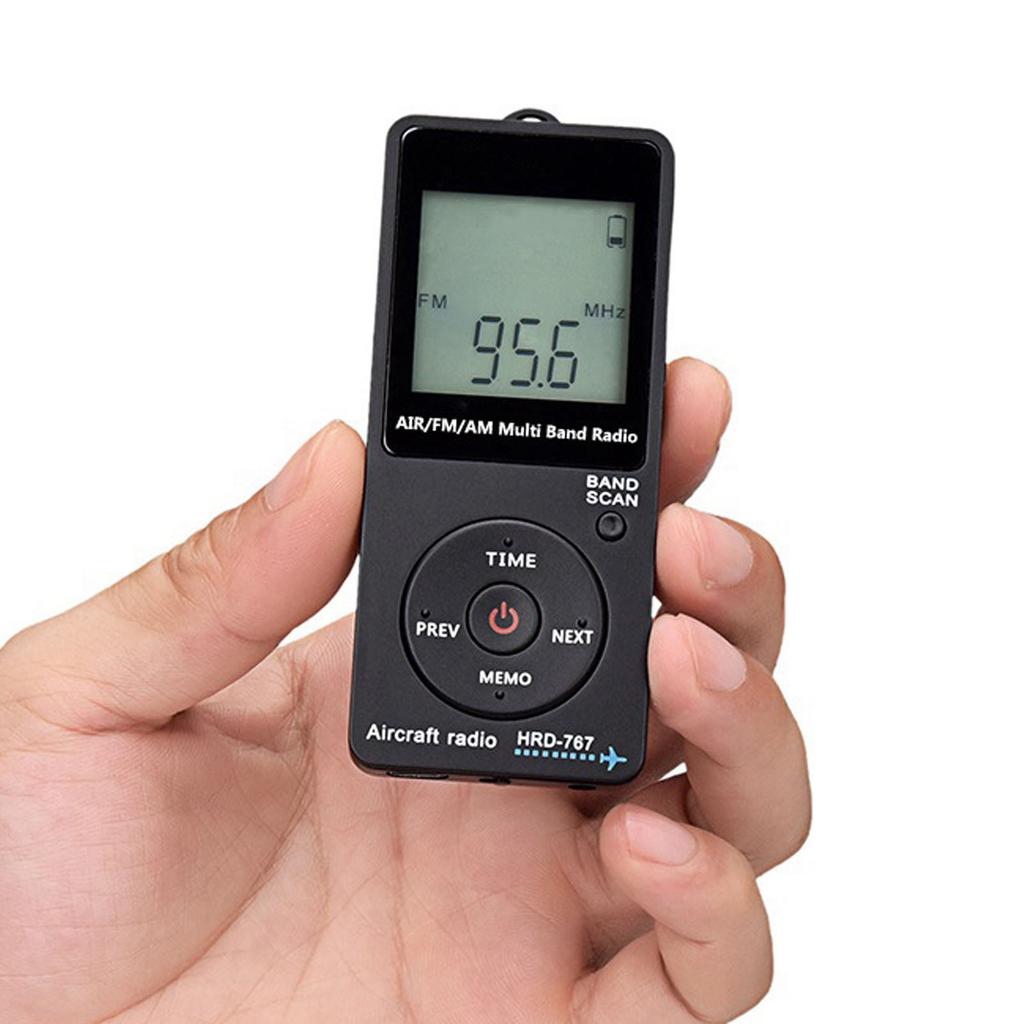 Aircraft Band Radio HRD‑767 Portable Radio Aircraft Band Automatic Power Off FM/AM/AIR Radio with Earphone Radio with Earphone
