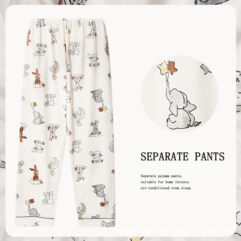 Women's Cartoon Cute Slim Fit Imitation Cotton Pants - Spring, Summer & Autumn Styles