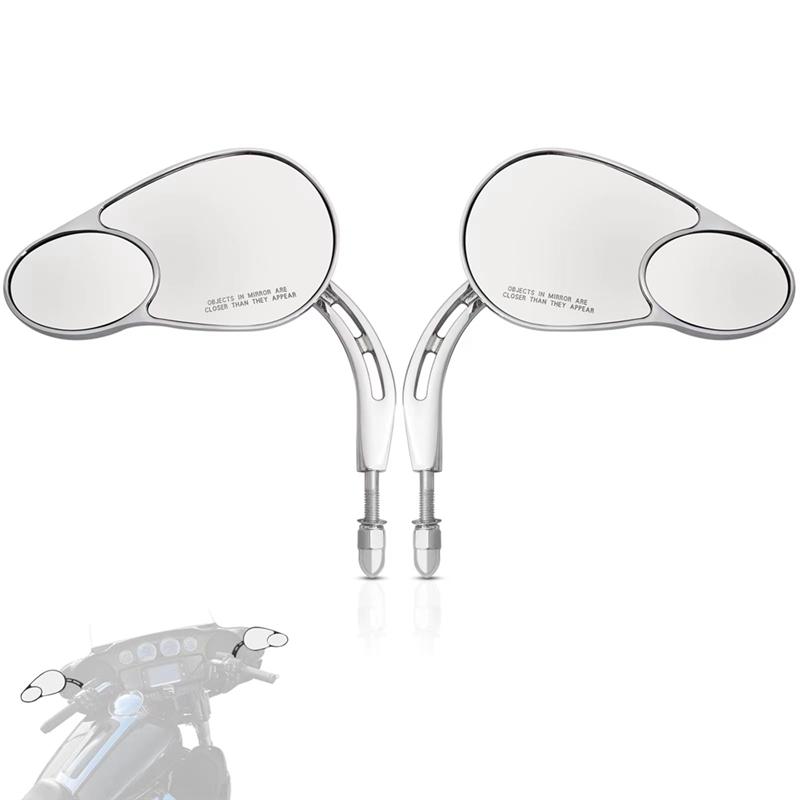 ABLZ-Split Vision Rearview Mirrors For Davidson Road King Street Glide Road Glide Softail Iron 883 Iron 1200
