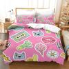 Housse de couette impression 3D Taille King Ensemble de literie Amour Motif Baisers Lèvres Housse de couette Décoratif Pour Femmes Filles Amoureux