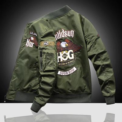 Baseball Uniform Casual Tactical Jackets Flight Embroidered Heavy Industry Flight Jacket Men's Workwear Spring Autumn Pilot Coat