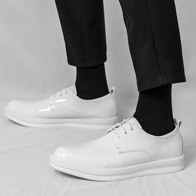 New British Gentleman Pointed Business Patent Leather Shoes For Men Wedding Dress Prom Formal Footwear Zapatos Hombre