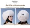 Women's Winter 2024 Plush Hat - Solid Color, Ear Protection, Windproof, Faux Fur Lei Feng Style