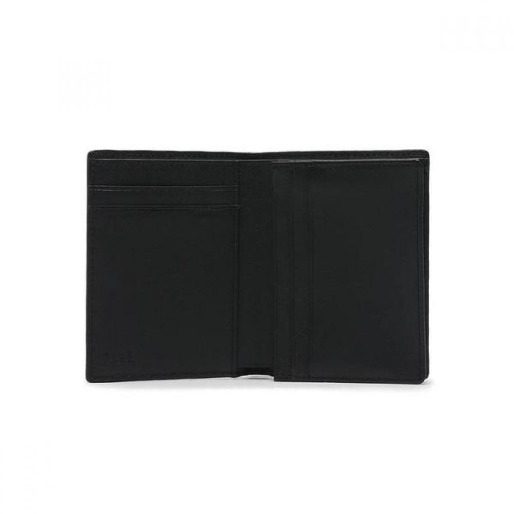 Daks Black Dd Board Logo Matte Leather Business Card Wallet