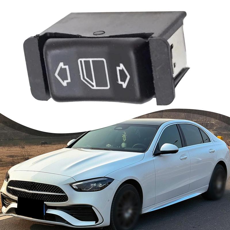 Black Window Switch Button Fits W201 And R107 Models Left Front Placement Made From Practical Materials Car Repair