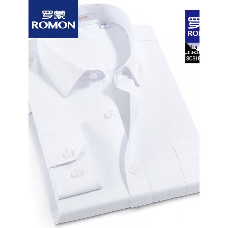 Romon Men s Slim Fit Business Casual Long Sleeve Shirt 38