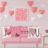 Valentines Day -ow Covers 18x18 Set Of 4 Love Heart Valentines Day Throw Pillows Decorative Cushion Cases Valentine Decorations