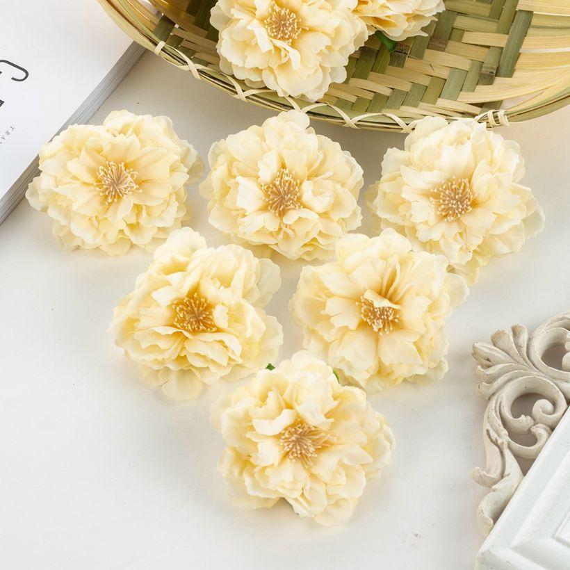50/80pcs Artificial Silk Peony Flower Diy gift hairpin Home Party Wedding bridal bouquet wreath Decoration Outdoor Garden arch