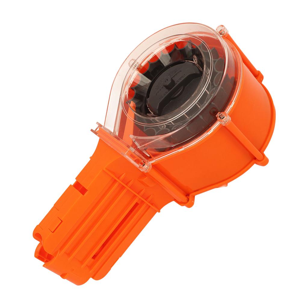Toy Dart Clip Magazine 25 EVA Foam Soft Darts Plastic Round Drum Magazine for Shooting Game Orange