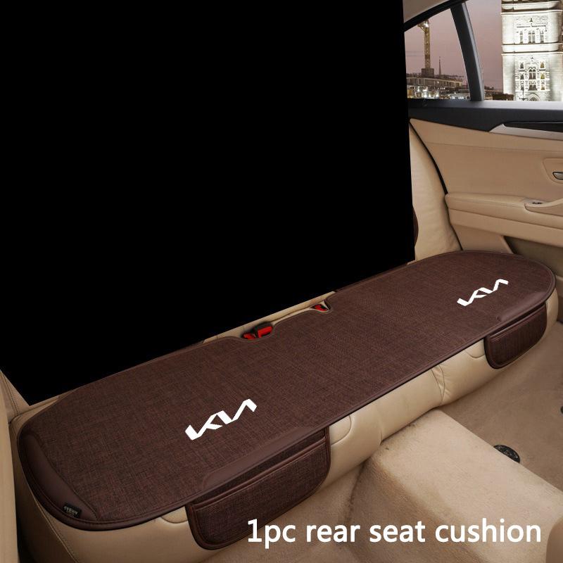 Front/Rear Linen Car Seat Cover Cushion Anti Scratch Protector Pad Keyring For KN Kia Rio Soul Forte Sportage Picanto Niro KN