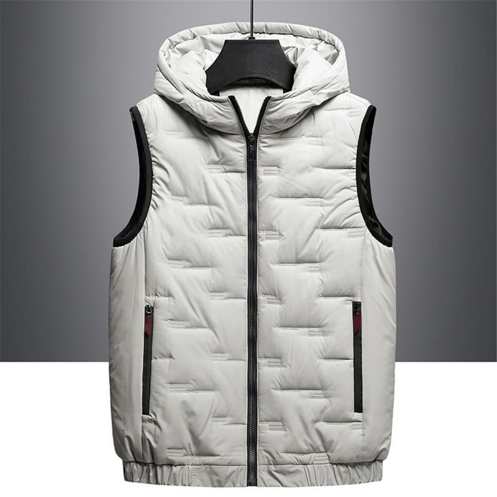 Thick Vest Men Fashion Warm Vests Sleeveless Jacket Coat Solid Color Waistcoat