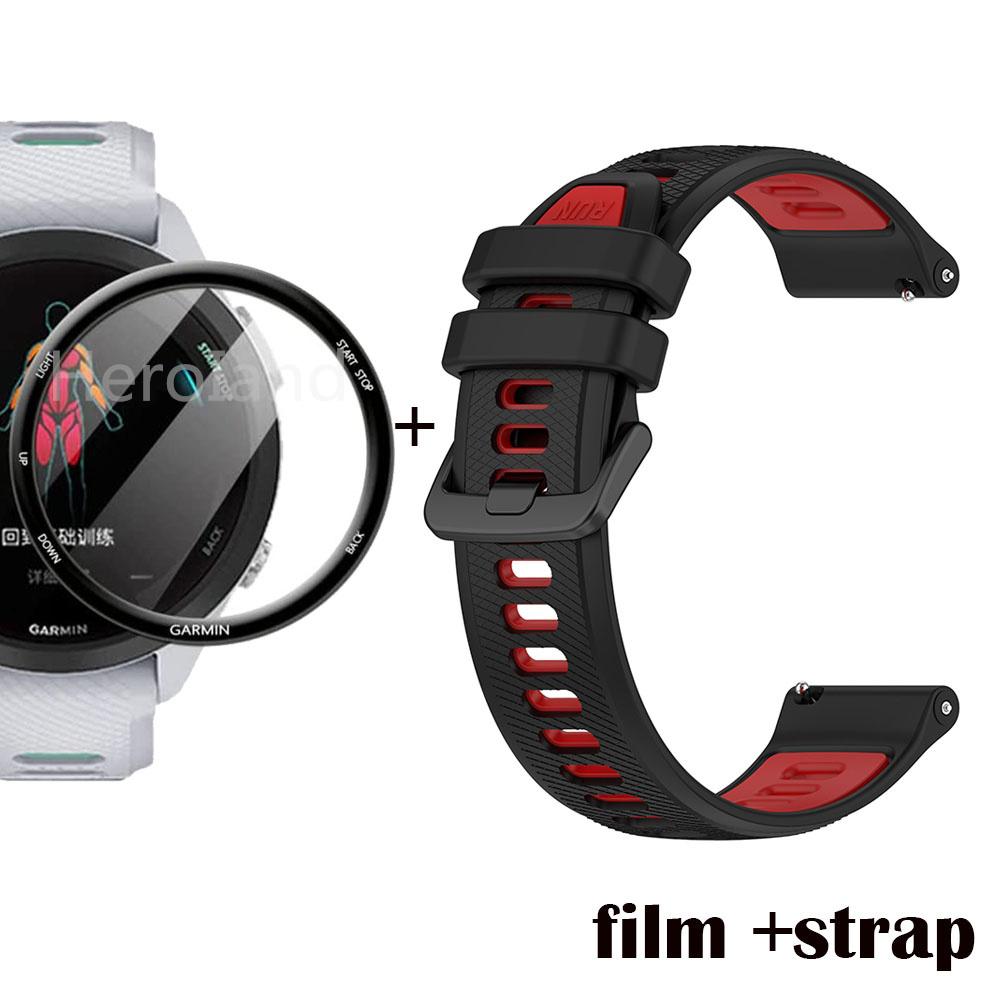 Fashion Silicone 22mm Watchband For Garmin Forerunner 265 Strap Smart Wristband For Garmin Forerunner 255 Band Bracelet +Film