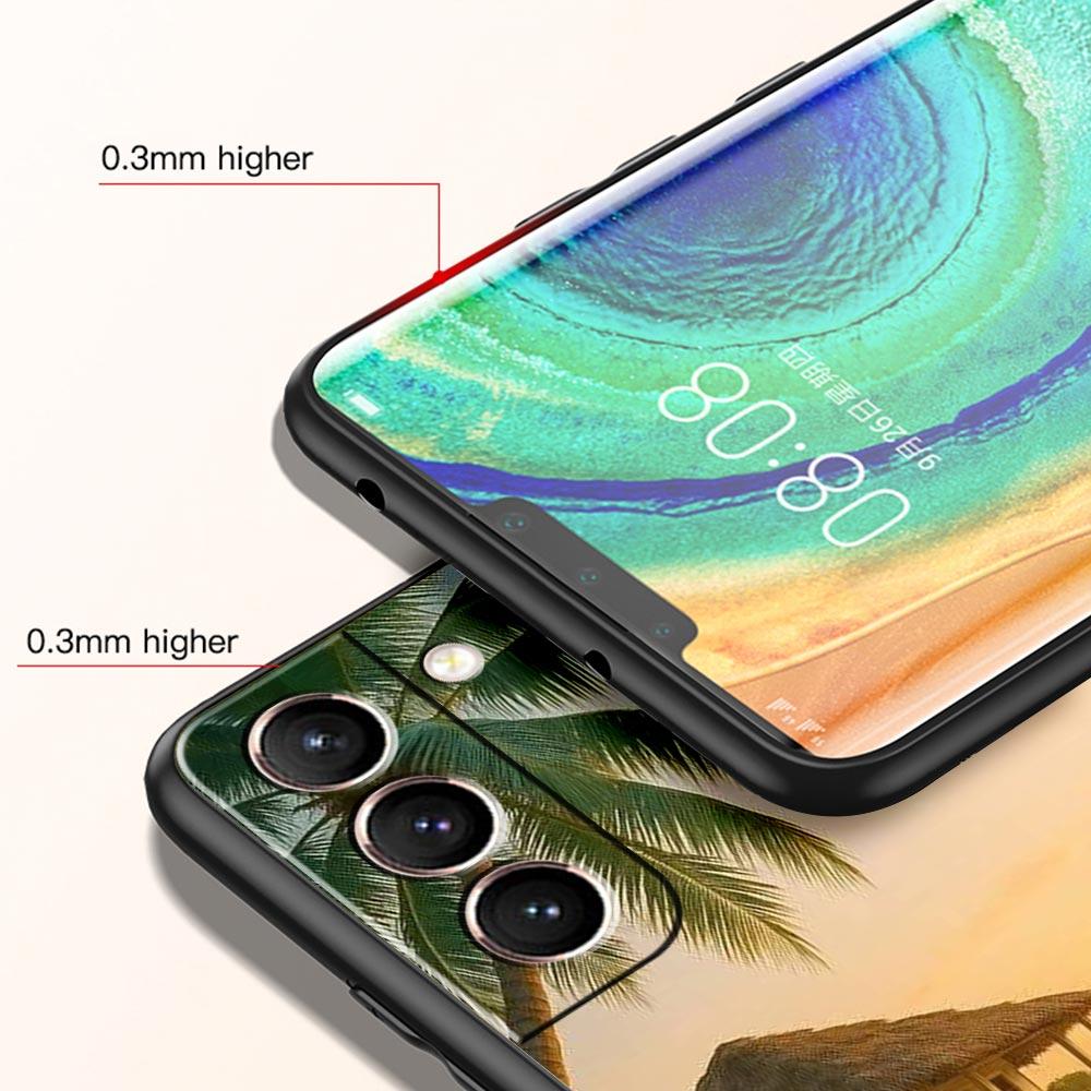Summer Beach Phone Case for Samsung Galaxy S26 S25 S24 S23 S22 S20 S21 FE Ultra S25 Edge Plus 5G Soft TPU Cover Fundas Capas Bag