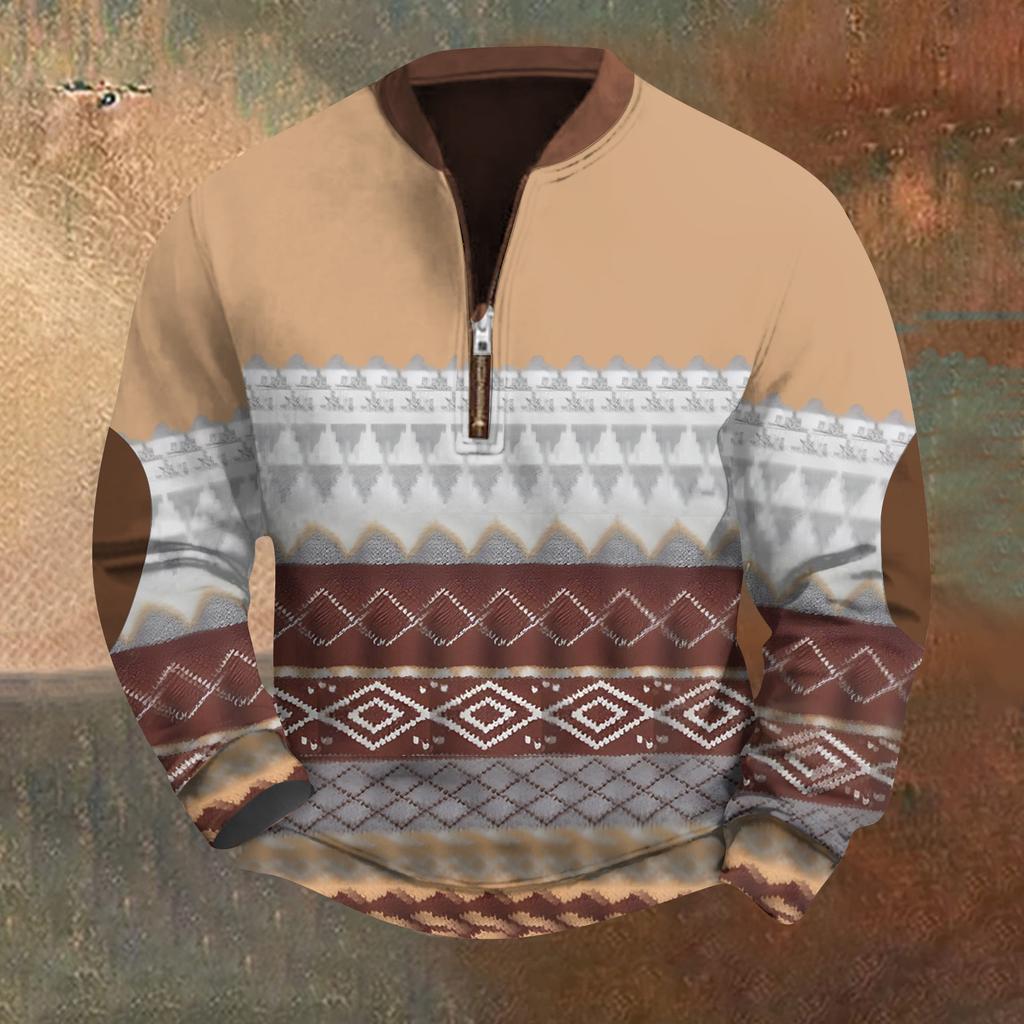 Pánska mikina Retro Casual Gradient s potlačou