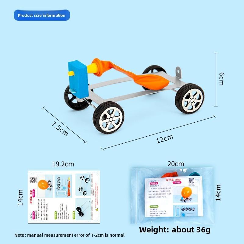 Air Power Science Toy With Car Model For Kids Educational Diy Experiment Set