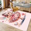 Office Carpet Fairy Tale Magic Pink Ballerina with Heart Wand Sofa Rug, Chair Mat Protection