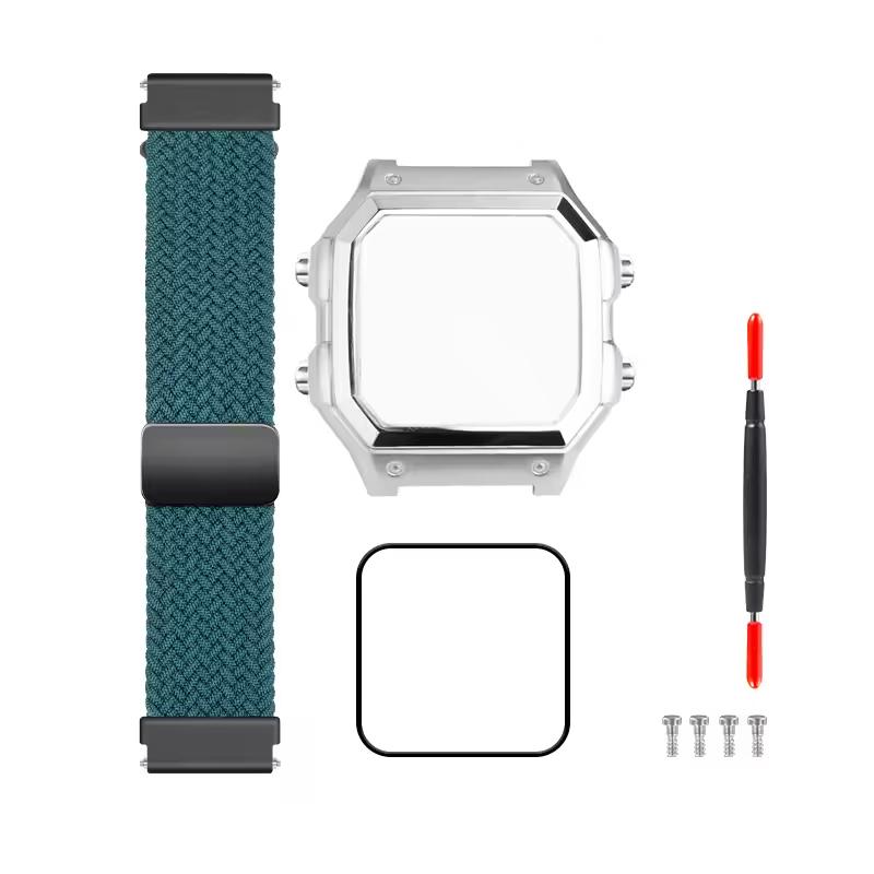 For Casio AE1200 Metal Watch Case 304 Stainless Steel Modified Watch Film Glass Watchband Watch Ring Front Cover Baffle Bezel