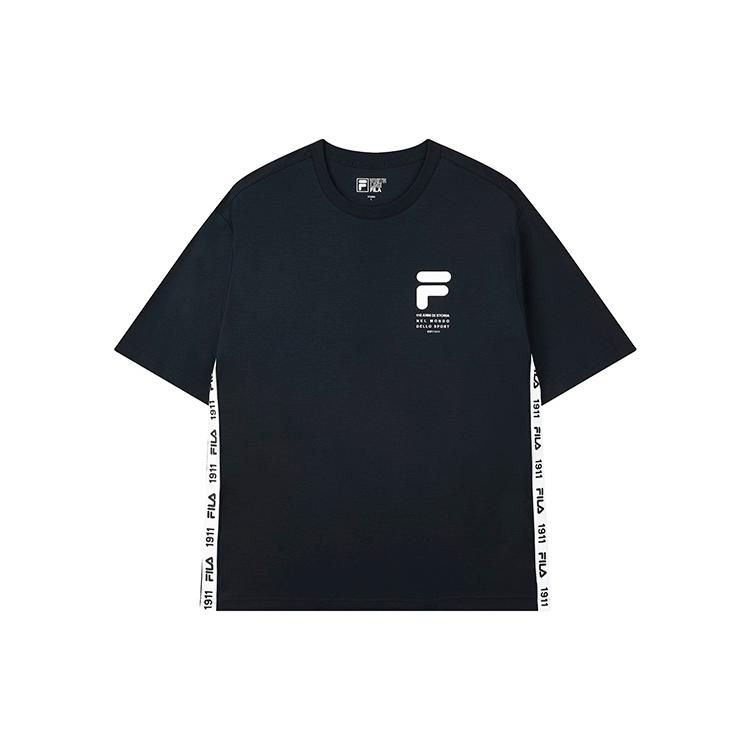 FILA Set in Sleeve T Shirt Men s Legend Blue F11M138117F-NV XXL