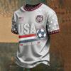 Men's Football Neck Printed Top for Casual and Day Wear