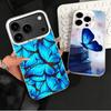 Blue Butterfly Aesthetics Shockproof Phone Case for iPhone 17 Air 16 16E 15 Pro Max 14 Plus 13 Mini 12 Back Cover Anti Fall Fund