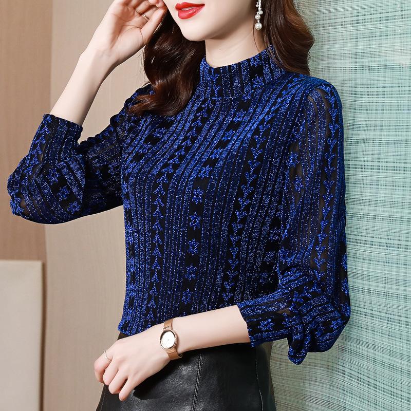 

Женская бархатная полуводолазка базовая рубашка для женщин на осень и зиму новая одежда для женщин среднего возраста с топами футболка с длинными рукавами для женщин 4XL