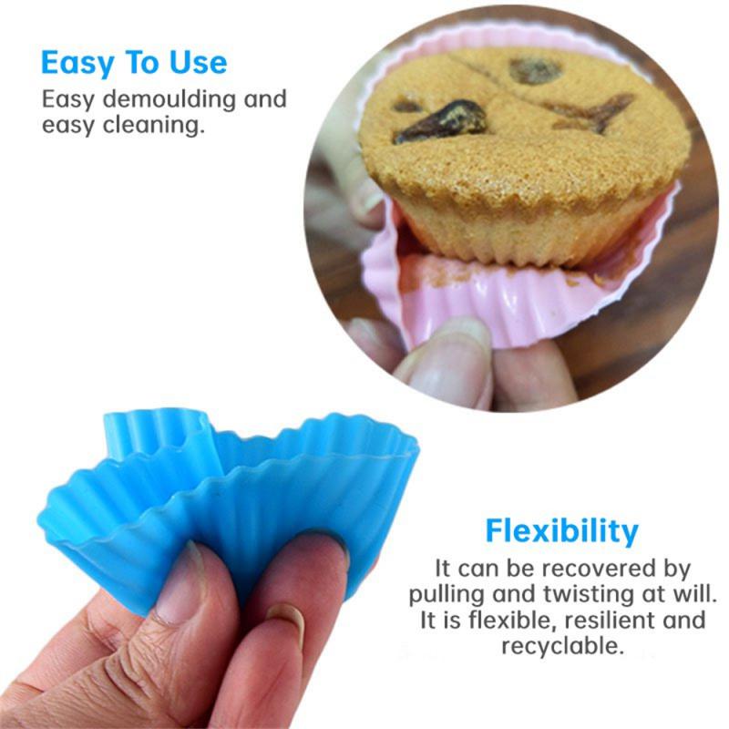 

1~50 шт. Силиконовая форма для кексов, круглая форма для кексов, форма для выпечки торта в форме сердца, кухонные принадлежности, инструменты для украшения торта