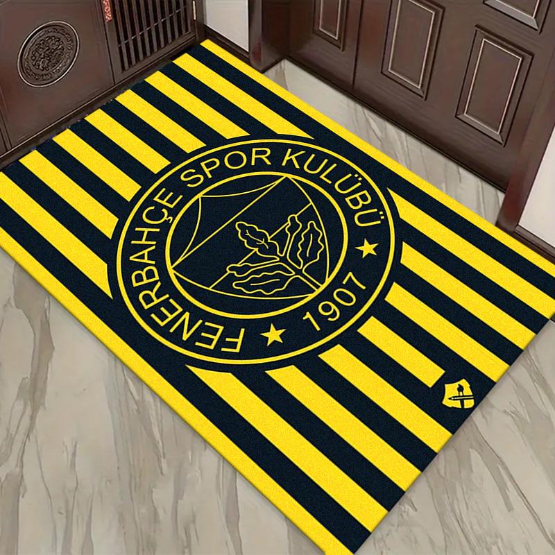 Tappeto Tappetino con Logo Fenerbahçe per Soggiorno Camera da Letto Casa Decorazione Divano, Tappetino Antiscivolo per Giochi Bambini