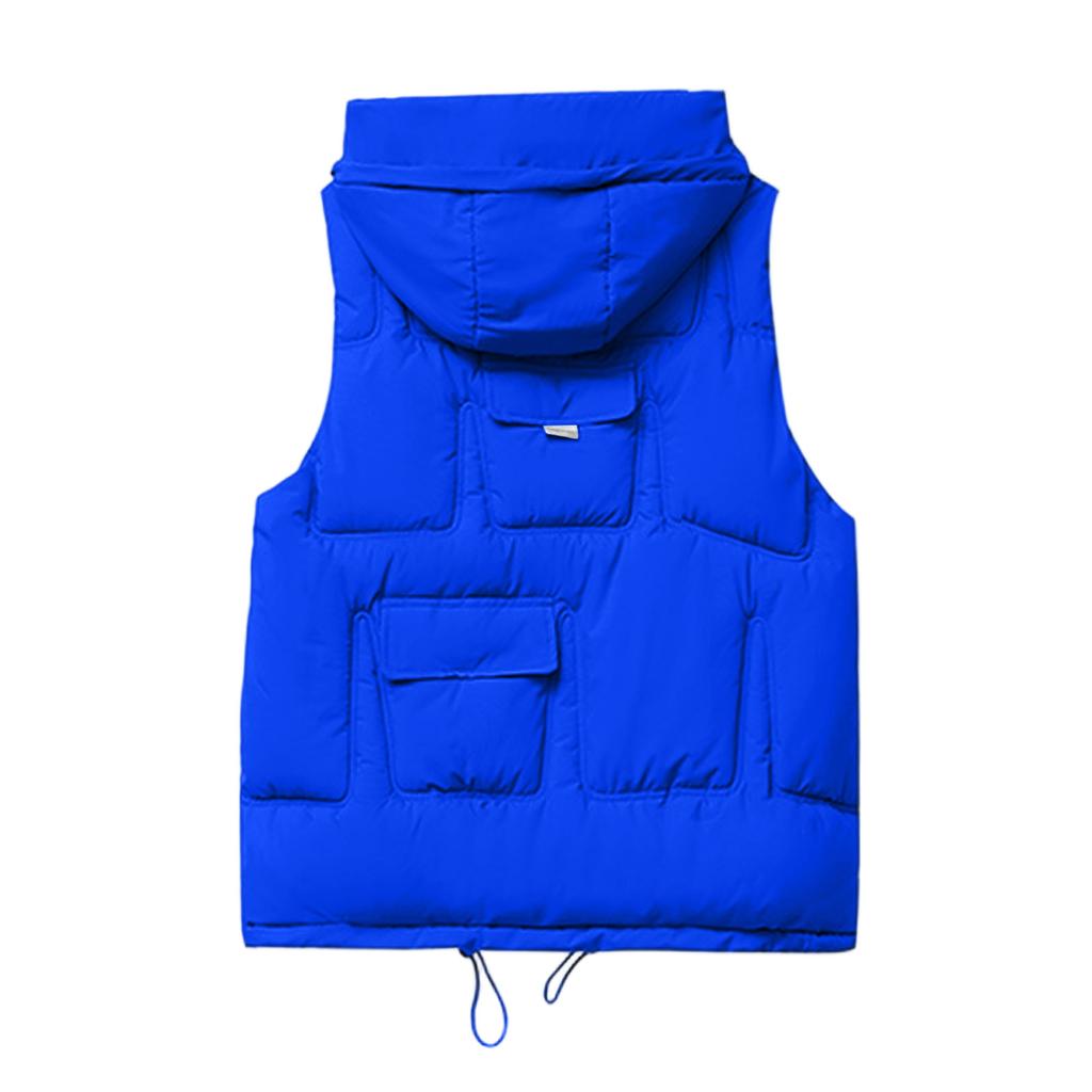 Women's Long Vest Plain Sleeveless Hood Winter Vest Outwear Jacket Lightweight Warm Coat Outerwear