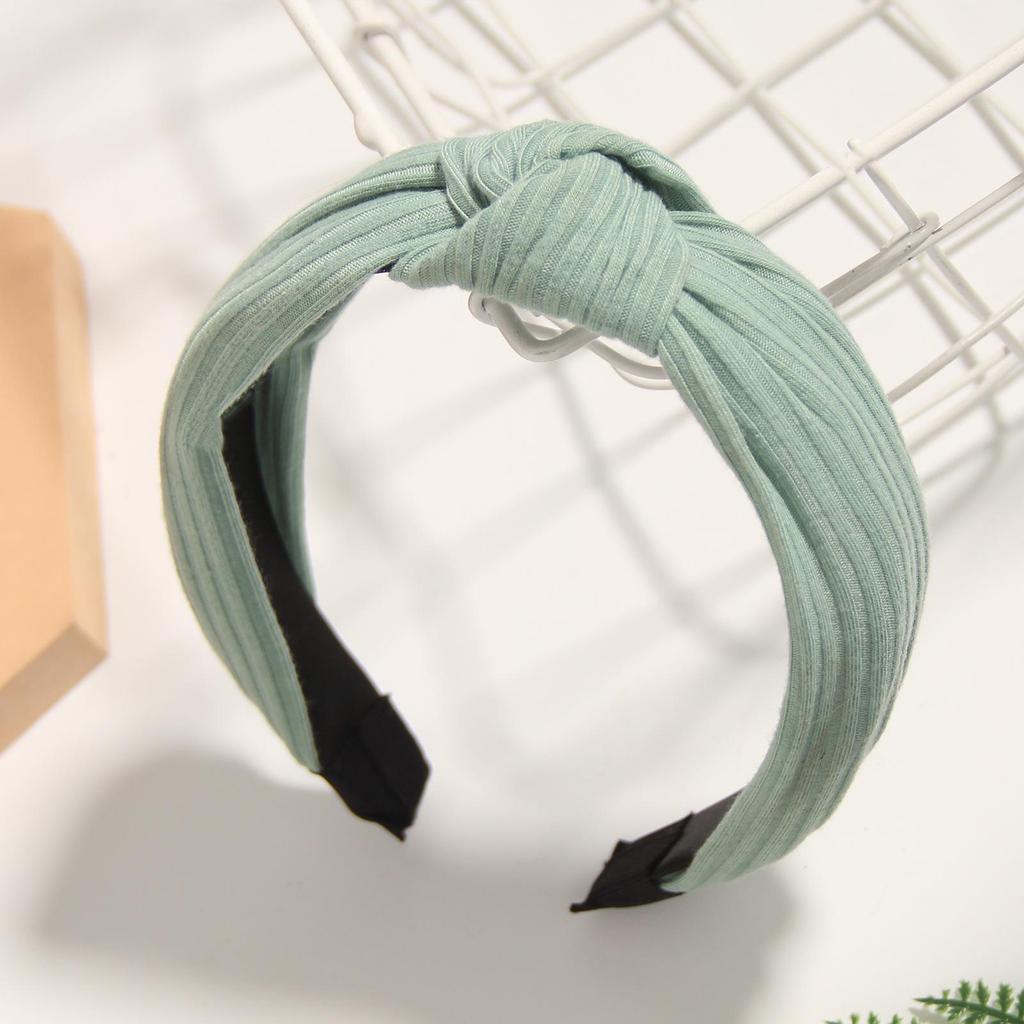 Duoling Korean Style Knotted Solid Color Headband for Women