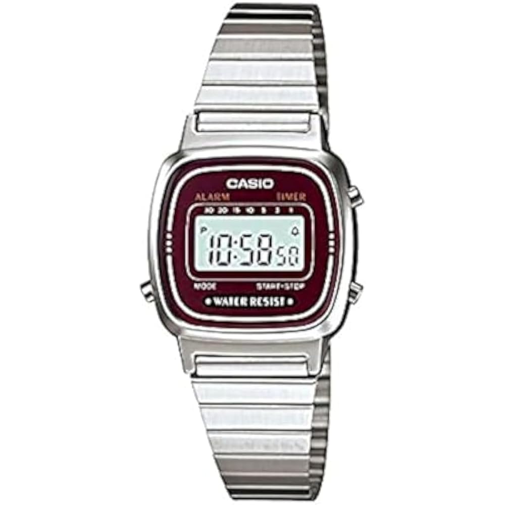 Casio CASIO Ladies Watch Digital LA670WA-4 Wine Red/Silver Overseas Model Parallel Import [Watch]...