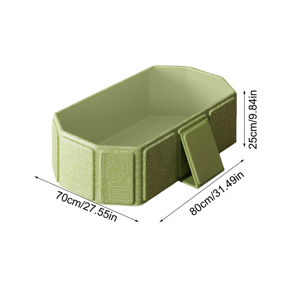 

Baby Large Foldable Bathtub Baby Shower Tub Includes 2 Ducks 5 Balls Shower Basin Bathroom Pool for Kids 0-8 Years Old зелений