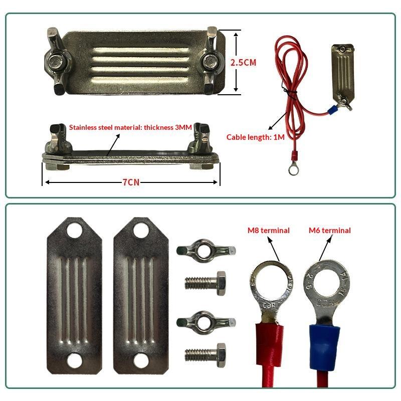 Conector de Cinta para Valla Eléctrica Clip Único/2 Clips Clip de Acero Inoxidable Conector de Cinta Eléctrica Para Granja Animales Cabras