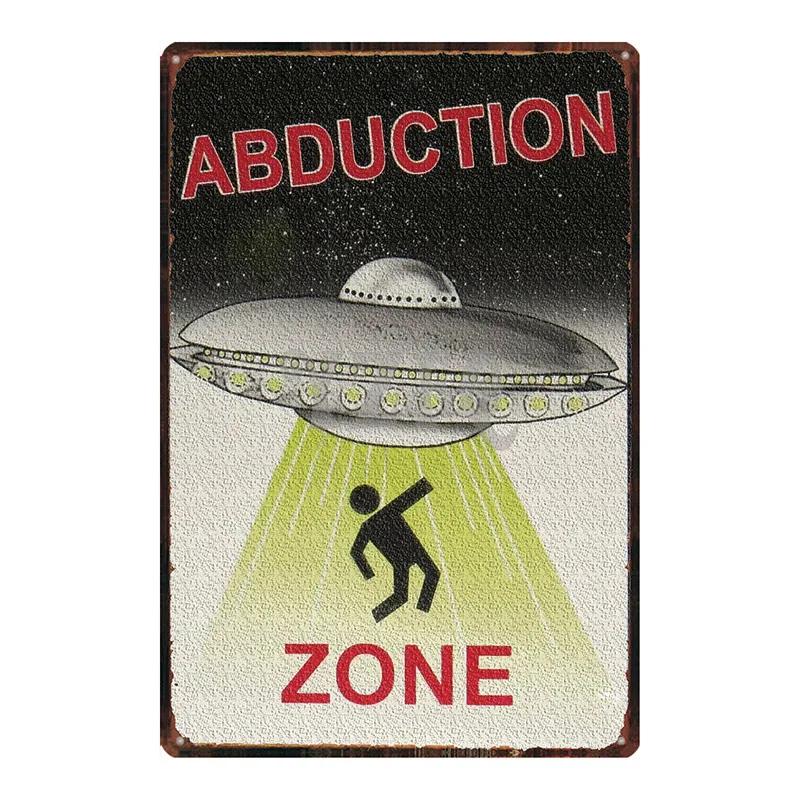 Area 51 Warninng No Trespassing  Retro Metal Sign  Wall kitchen  Home Art Vintage Decor Metal Poster 30X20CM DU-2853