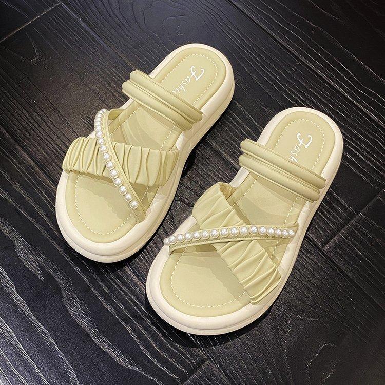 Stepping On Shit Sandals Women's Summer Wear Fairy Style with Skirt 2025 New Two Wear Lazy Soft-soled Slippers