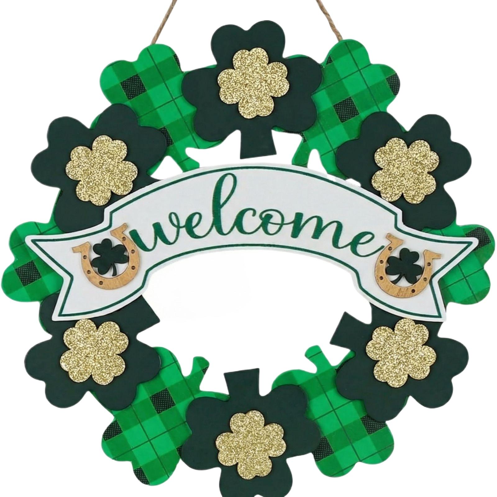 Foldable St Patrick s Day Door Decoration Wreath St Patricks Da