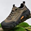 Fashion Autumn Antiskid Casual Leather Designer Shoes Hand Stitched Thick Bottom Mens Hiking Footwear Leisure Outdoor Walking Shoes