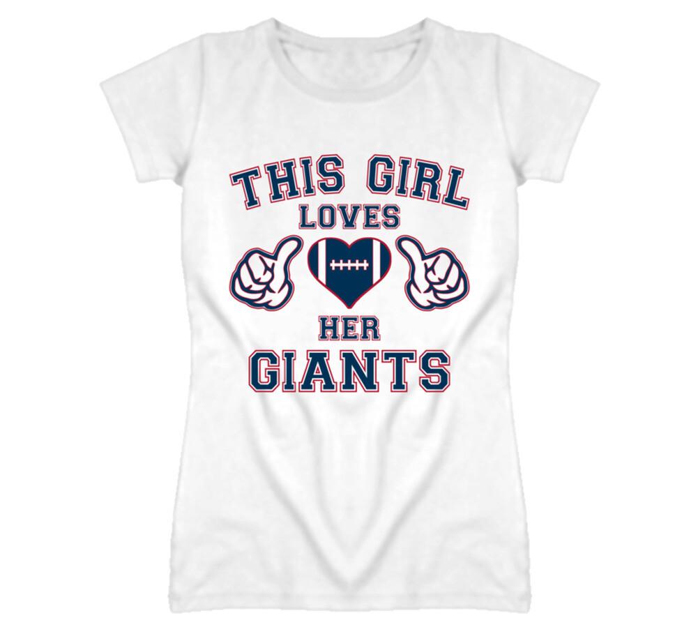 New This Girl Loves Her York Giants Football T Shirt M