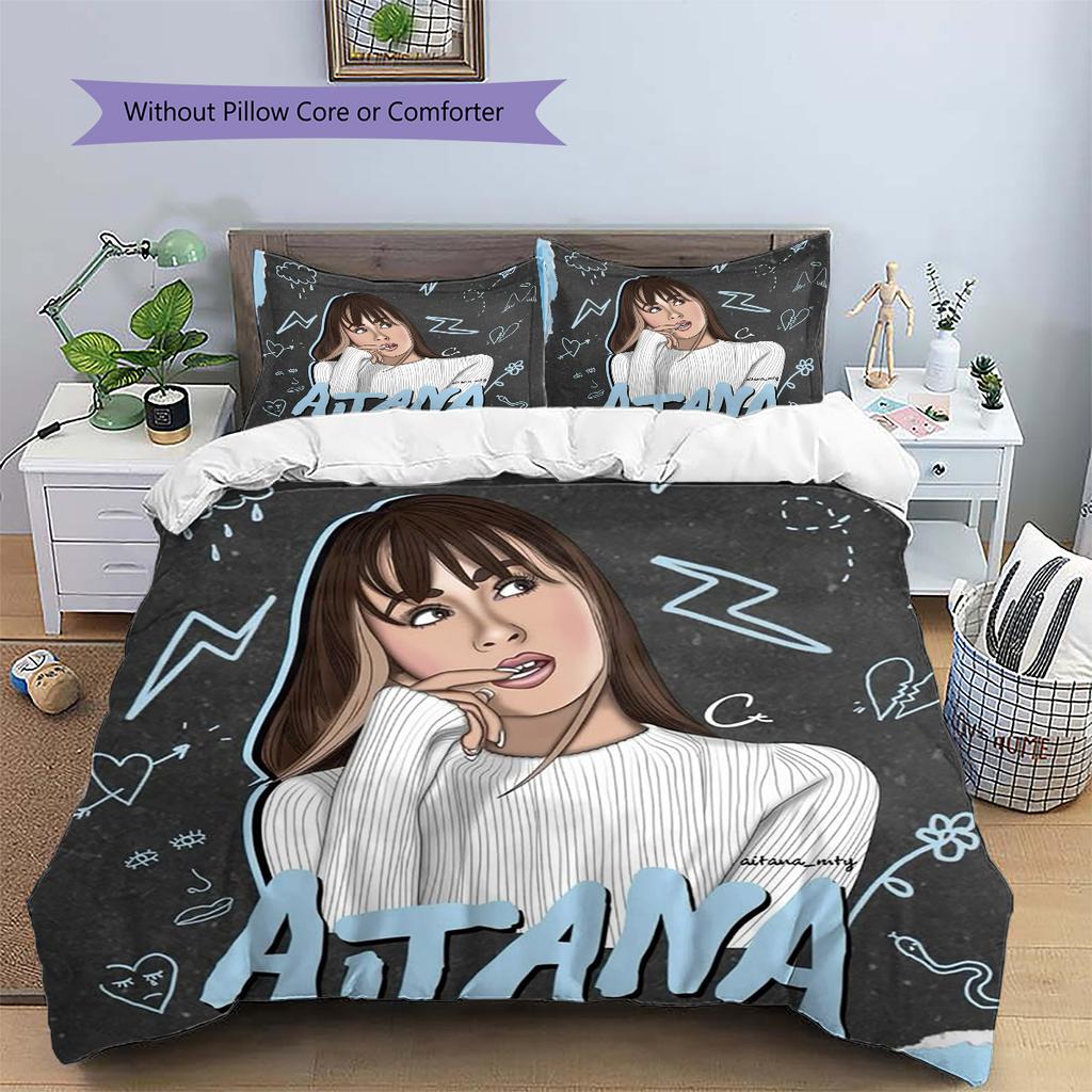 Aitana Pattern Bedding,Quilt Set Quilt Cover Pillowcase Home Birthday Gift (1 * Duvet Cover + 2 * Pillowcase, Without Core)