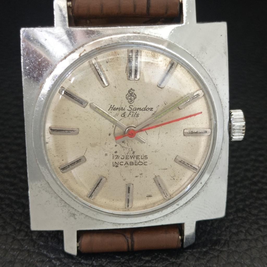 HENRI SANDOZ & FILS RUČNÍ NATAHOVÁNÍ VINTAGE ŠVÝCARSKÉ PÁNSKÉ HODINKY a704606-1